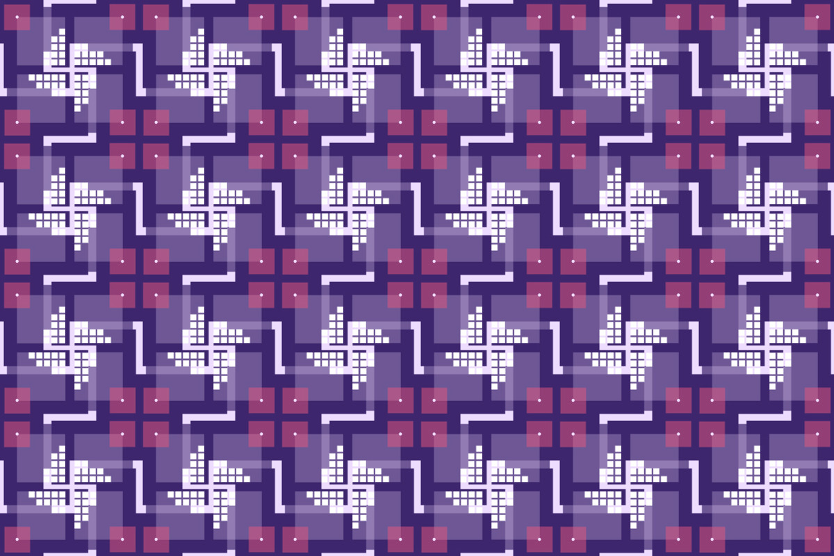 Digital Pixel Mosaic Plaid Pattern, a Pattern Graphic by Mightyfire