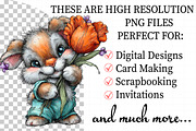Watercolor Spring Bunny Clipart PNG, an Illustration by Daily.Designs (Thumbnail 2 of 8)