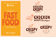 Restaurant Chicken Crispy Logo, a Branding & Logo Template by Headfonts (Thumbnail 1 of 3)