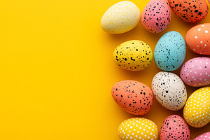 Colorful pastel Easter eggs, a Holiday Photo by MistyDay
