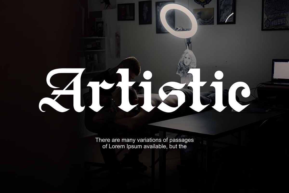 Blitch Modern Blackletter Tattoo, a Blackletter Font by WhymoreArt (Photo 5 of 12)