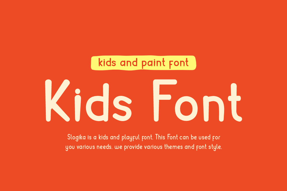 Slogika - Kids Font, a Sans Serif Font by Iqsiart Studio (Photo 2 of 6)