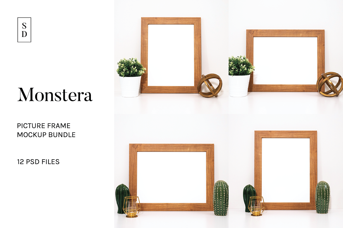Frame Mockup Bundle - Monstera, a Household Mockup by Saguaro Digital (Photo 1 of 9)