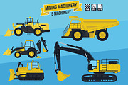 5 mining & construction machinery, an Object Graphic by LTNG STUDIO (Thumbnail 1 of 2)