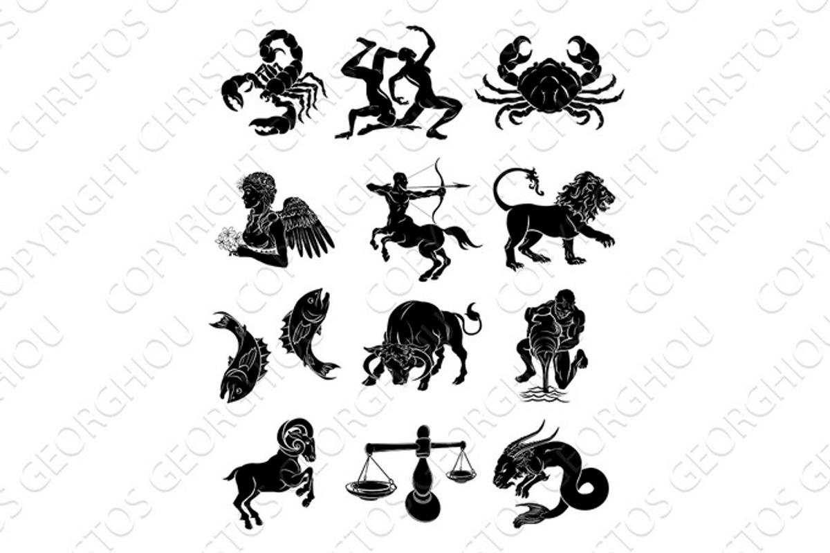 Zodiac horoscope astrology signs, an Animal Illustration by Christos Georghiou