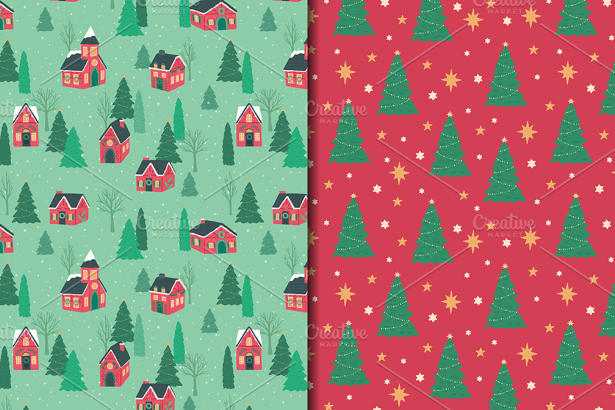 Winter Holiday Pattern Collection, a Pattern Graphic by CreativeChristiana (Photo 5 of 9)