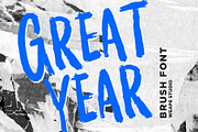 Greatyear - Brush Font, a Handwritten Font by Weape Studio (Thumbnail 1 of 10)