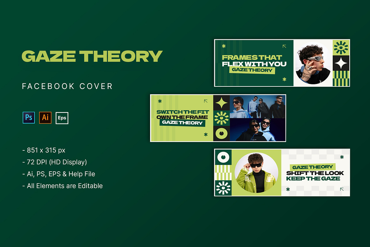 Gaze Theory - Facebook Cover, a Social Media Template by StreaksideStd (Photo 1 of 3)