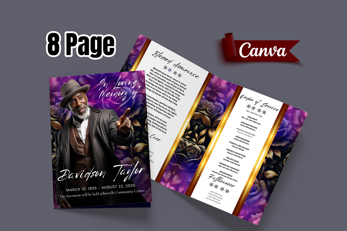 funeral program template, a Templates & Theme by iloveTemplate