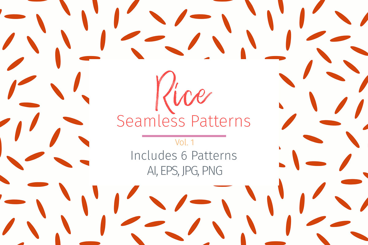 Rice Seamless Pattern Set, a Pattern Graphic by STUDIO 17 (Photo 1 of 4)