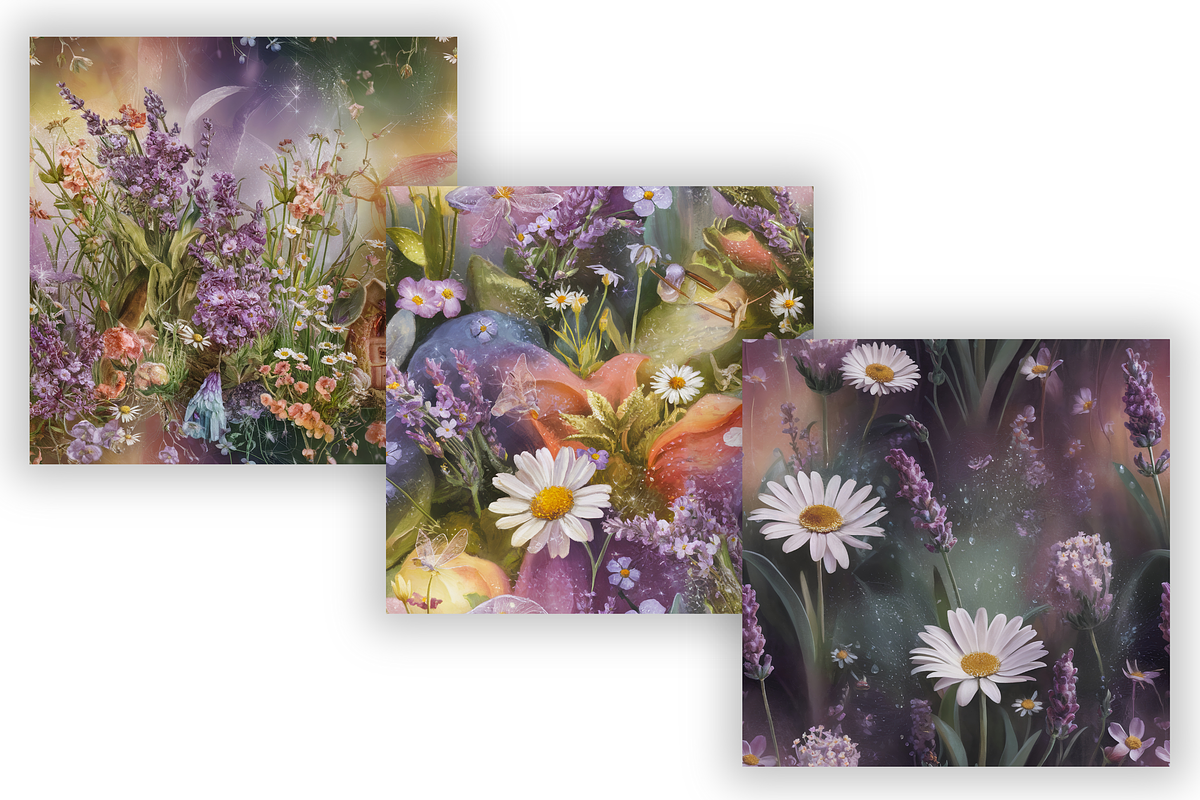 Whimsical Fairy Garden Pattern, a Pattern Graphic by FloridPrintables (Photo 3 of 7)