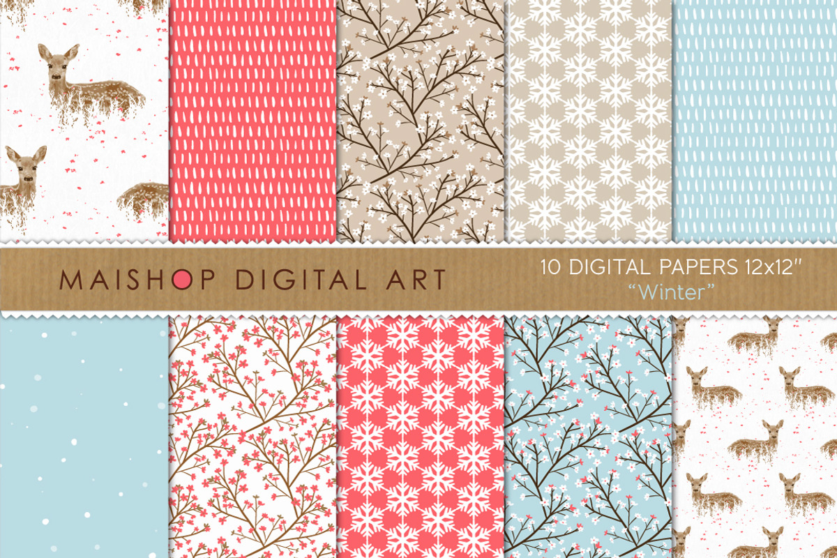 Digital Paper Winter