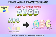 Quilt Alphabet Frame - Canva, a Marketing Template by Adalin Shop (Thumbnail 1 of 4)