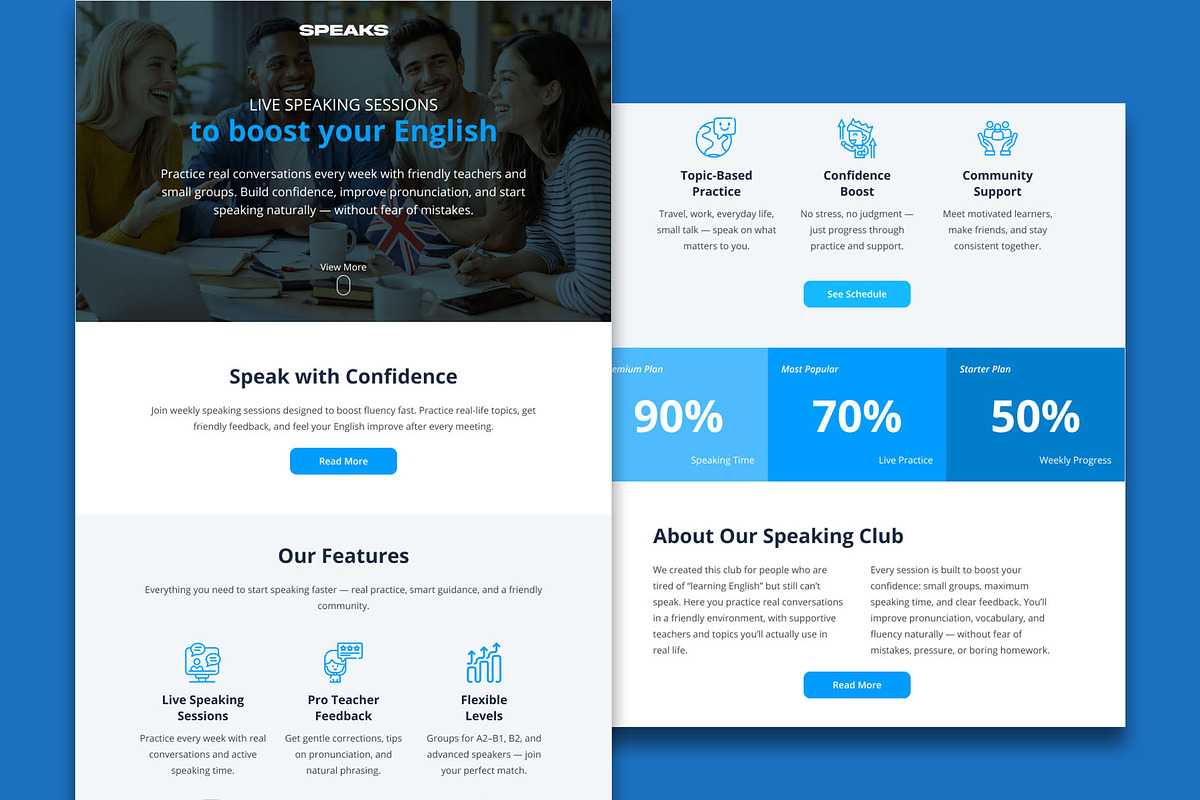 Speaks Email Template + Builder, an Email Template by WEB4PRO (Photo 2 of 4)