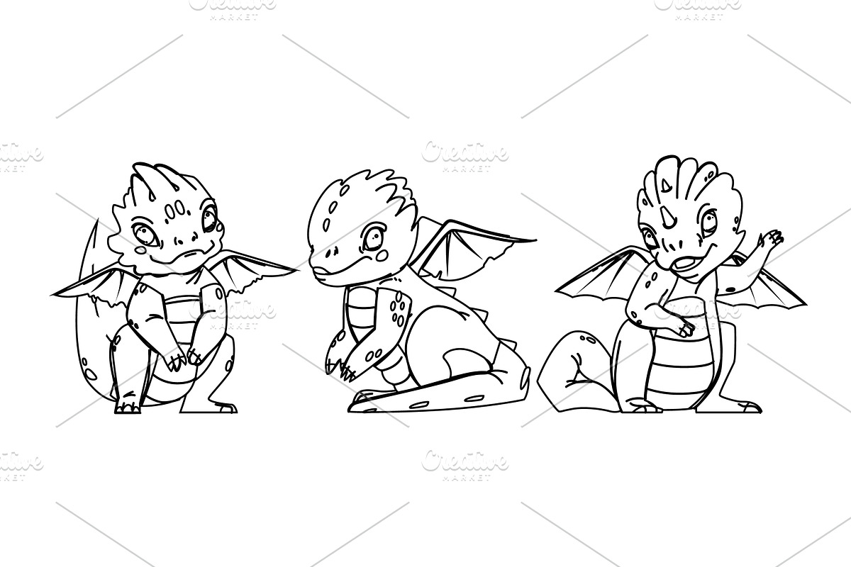new dragon baby vector, a Person Illustration by pikepicture