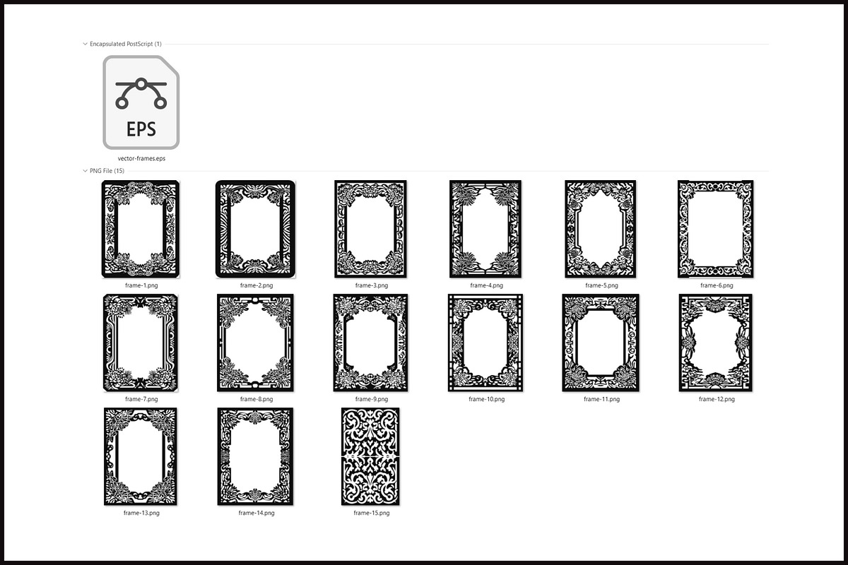 Ornate Frames Black Stencil Clipart, a Shape Add-On by Iconogenic (Photo 2 of 3)