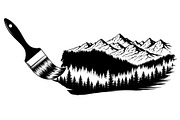 Nature Landscape Paintbrush Design B, an Illustration by Designs_River (Thumbnail 24 of 31)