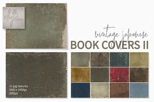 Vintage Japanese Book Covers II, a Texture Graphic by rileyBgraphics