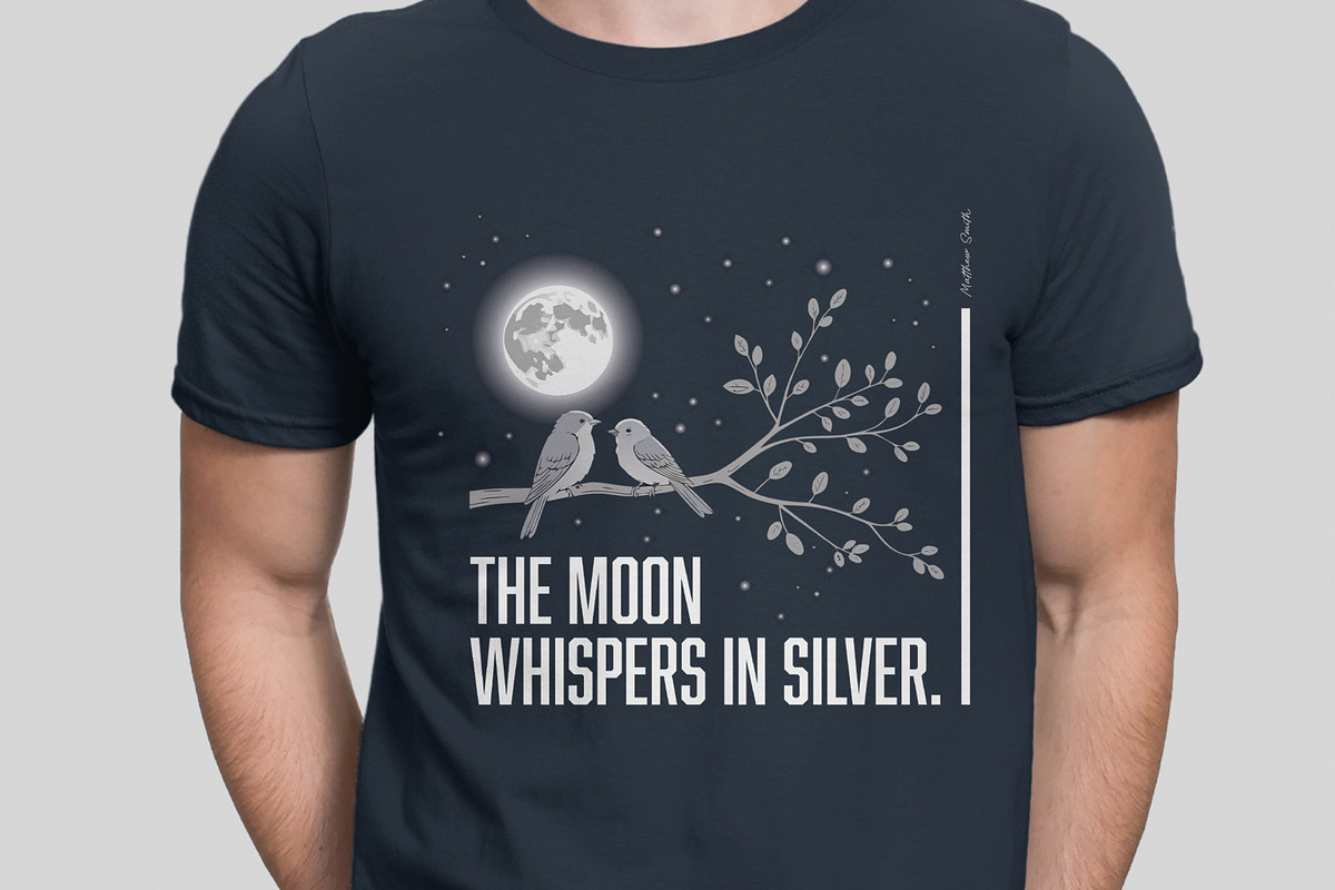 Artistic Moonlight Bird T Shirt preview 2