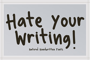 Hate Your Writing Fonts