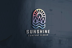 Sun Shine Nature Summer Logo, a Branding & Logo Template by Design_Planet