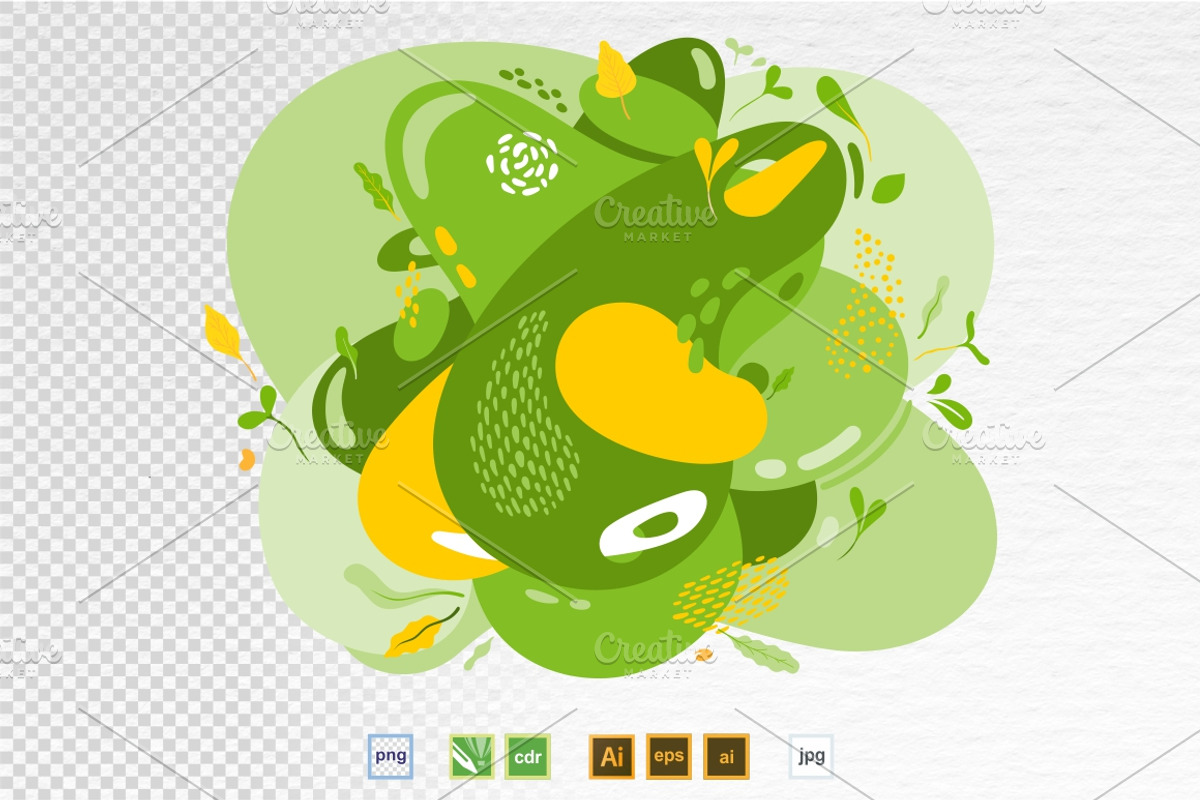 Microgreens Vector Set 1, a Food Illustration by ElenaKovalyova (Photo 7 of 21)