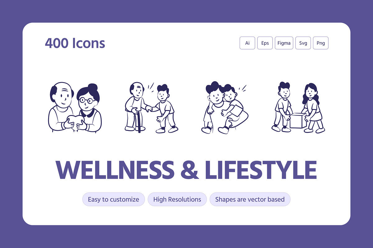 400 Wellness and Lifestyle, an Outline Icon by Prosymbols (Photo 1 of 17)