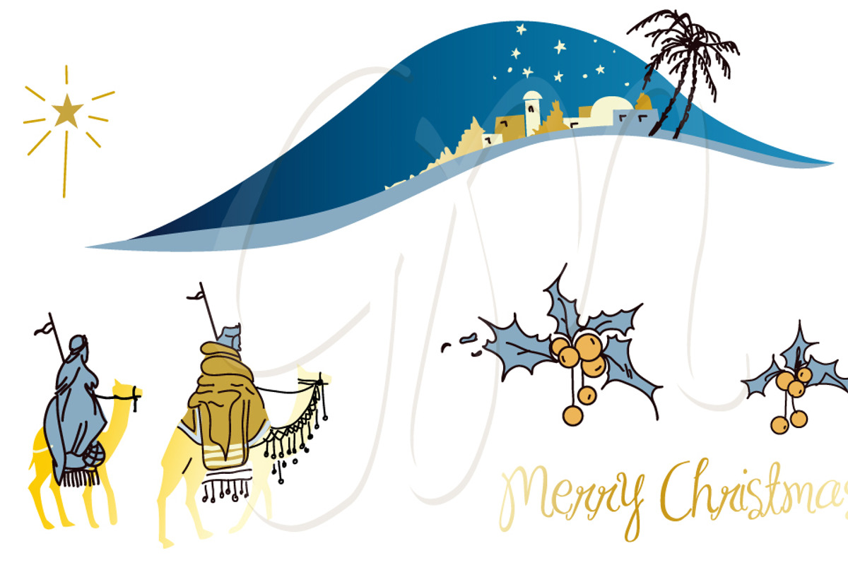 Nativity scene, Wise Men, star, an Illustration by GraphicMarket (Photo 5 of 5)