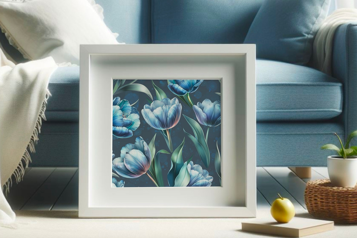 Blue Tulips Beautiful Set, a Decorative Illustration by Shabbypie (Photo 18 of 22)