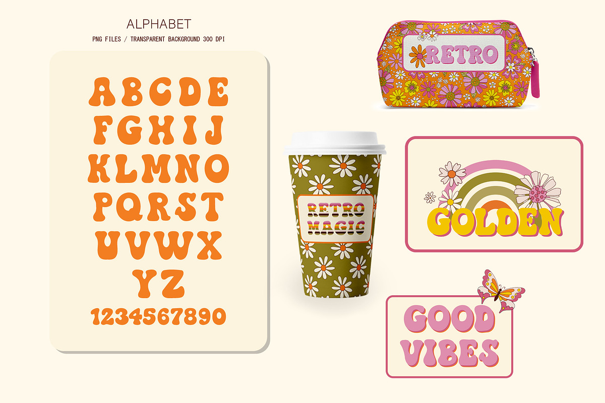 Retro vibes - pattern collection., a Pattern Graphic by rosypatterns (Photo 5 of 7)