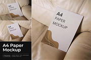 4 Paper Mockup, a Product Mockup by Pitchlook.Studio (Thumbnail 1 of 4)