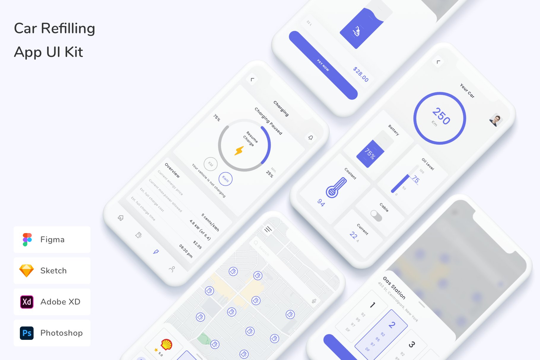 Car Refilling App UI Kit, an UI Kit Template by Betush