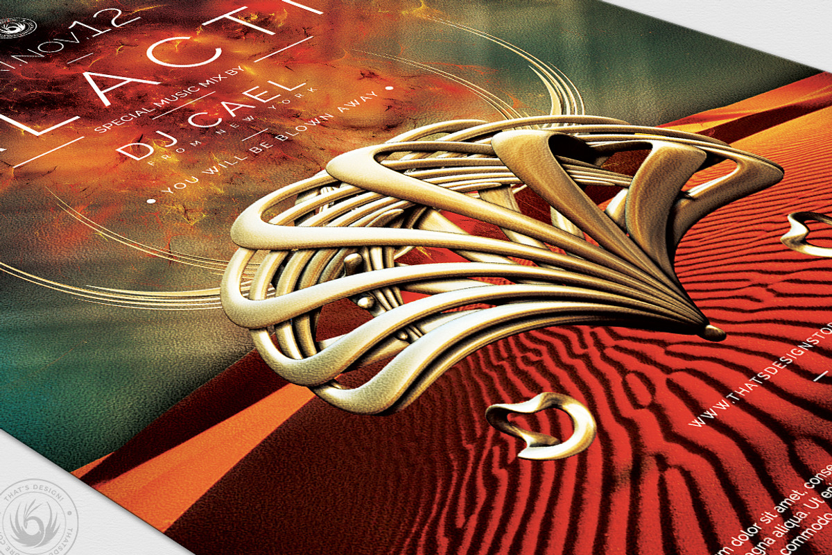 Galactic Sound Flyer Template V1, a Flyer Template by ThatsDesignArt (Photo 6 of 7)