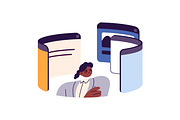 People work with data, analysis set, a Work Illustration by PaperTrident (Thumbnail 4 of 12)