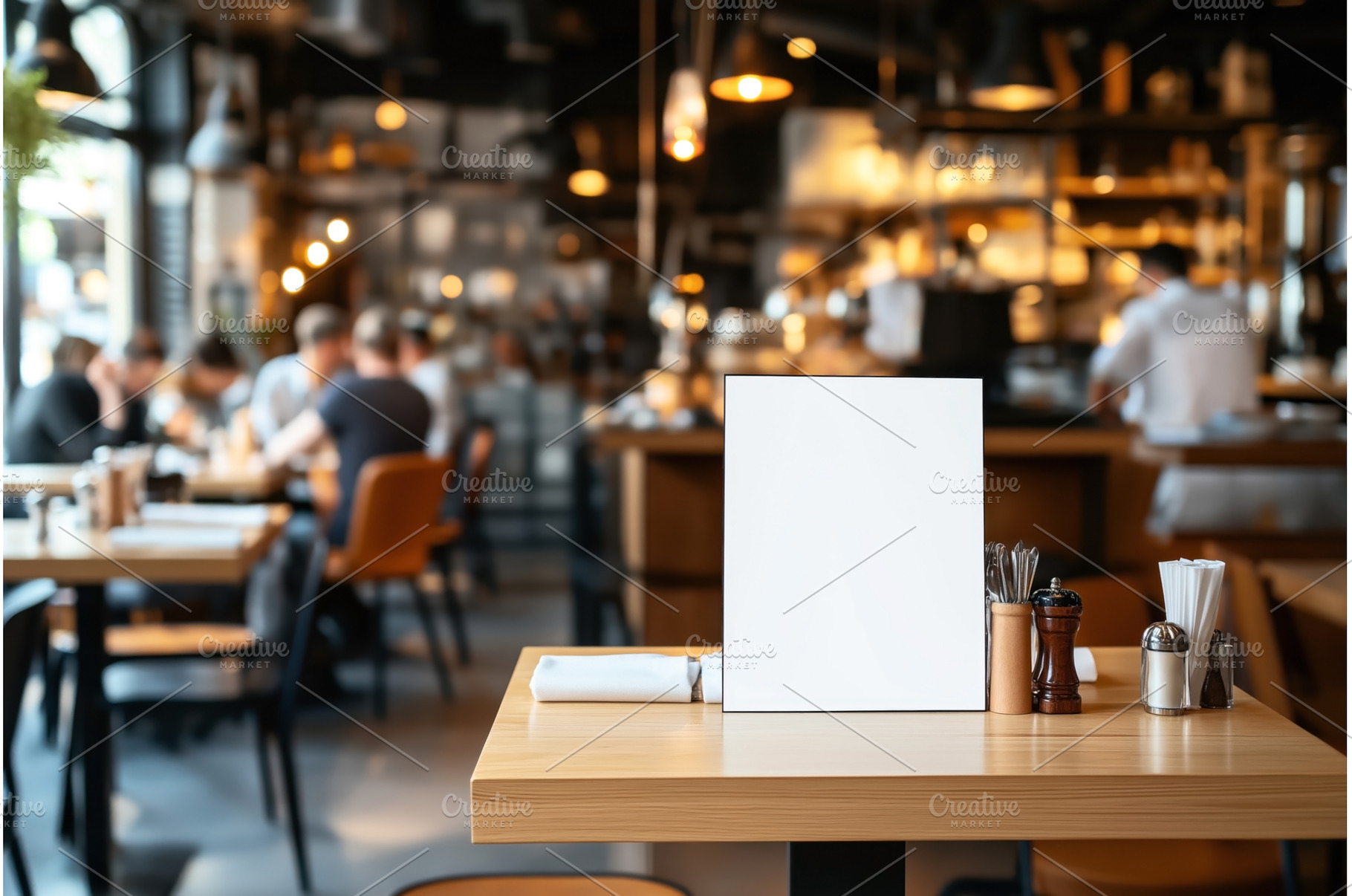 Mockup of a blank menu or signboard, an Abstract Photo by Sergey Kotenev