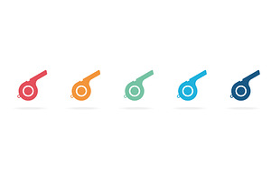 Set of whistle icon, an Object Illustration by Vector Creator