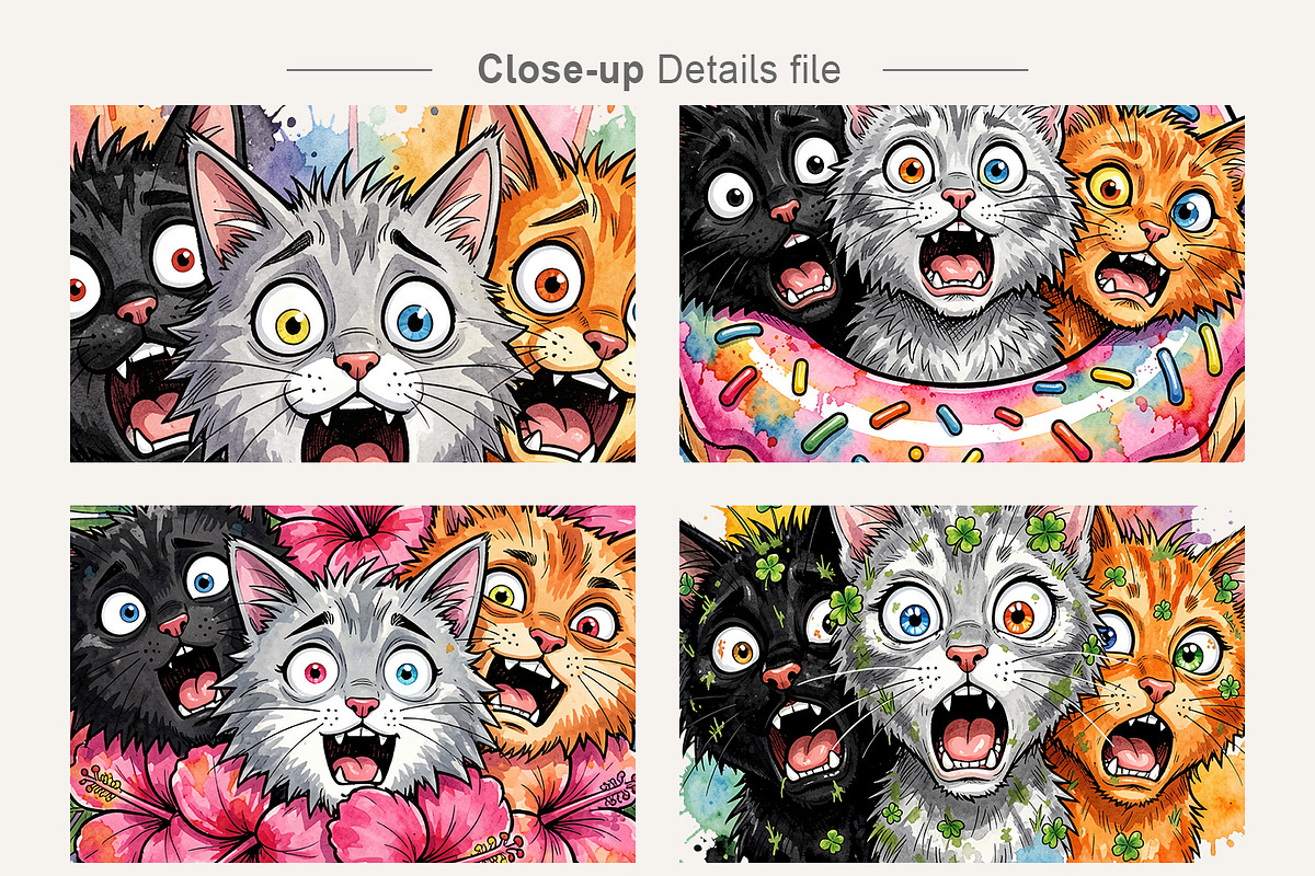 Funny Summer Cat Sublimation, an Illustration by Artnoy (Photo 4 of 8)