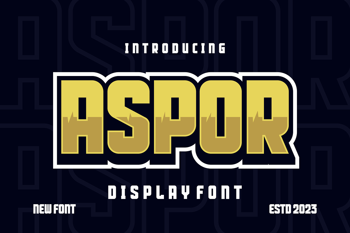 Aspor - Display Font, a Serif Font by lelevien