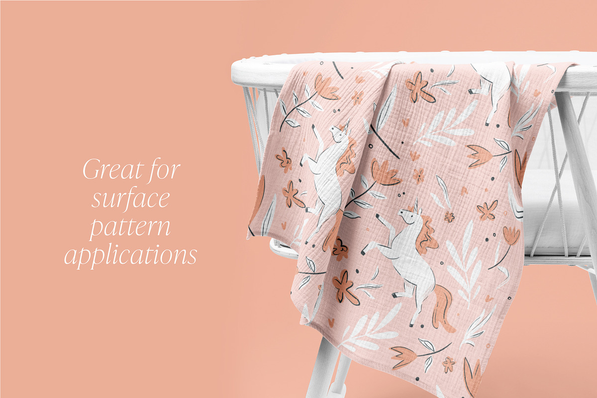 Whimsical Unicorn Pattern, an Animal Illustration by Alisa Wismer Design (Photo 4 of 5)
