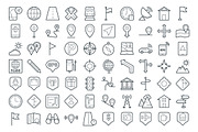 75 Maps and Navigation Vector Icons, an Outline Icon by Vectors Market (Thumbnail 2 of 2)