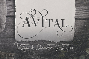 Avital Decorative Font Duo