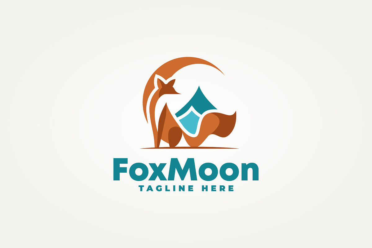 fox with crescent moon icon logo, a Branding & Logo Template by Blazybone (Photo 1 of 2)