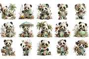 Summer Panda PNG Clipart, a Seasonal Illustration by OK Design (Thumbnail 3 of 6)