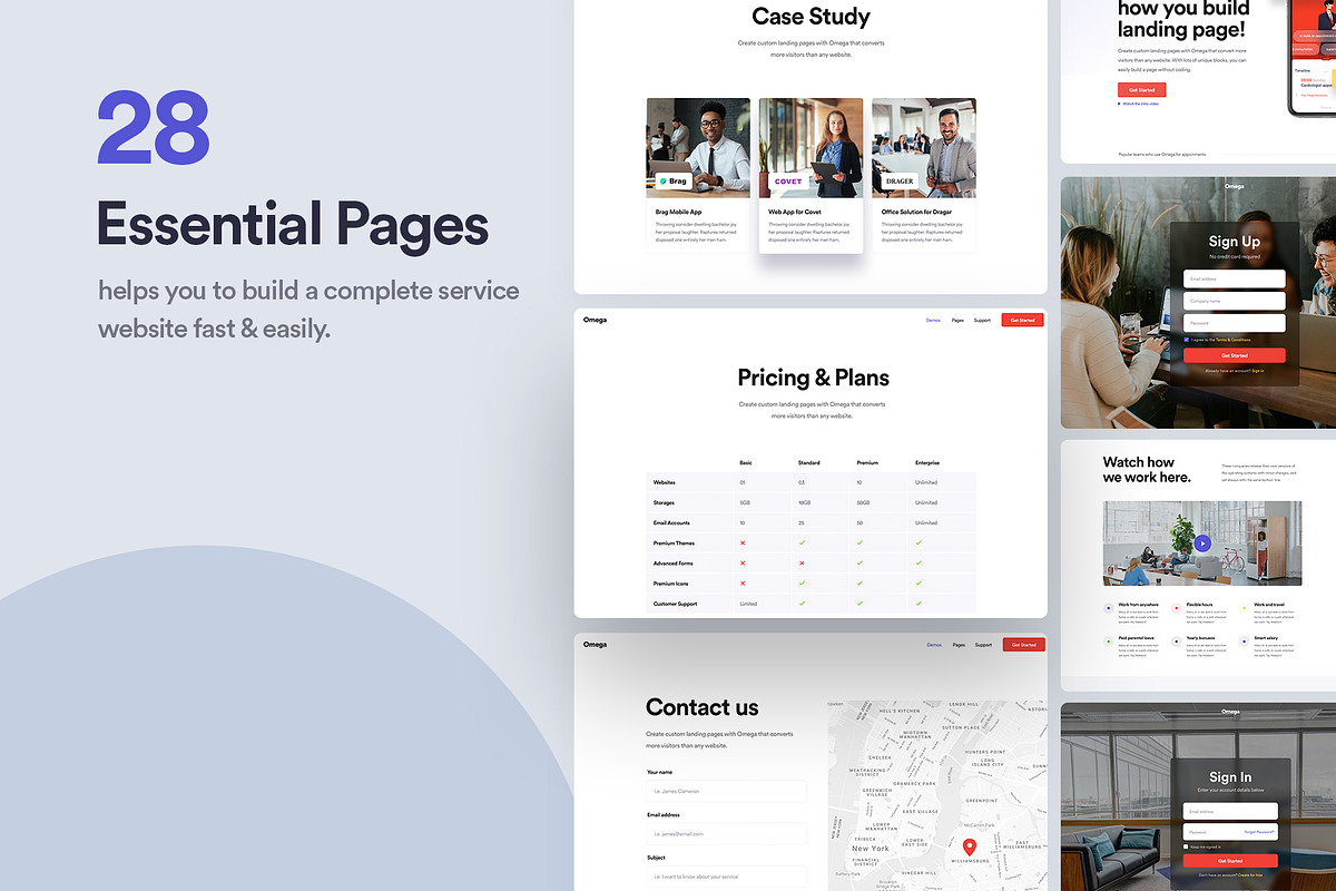 Omega - Landing Page UI Kit, an UI Kit Template by FinestDevs (Photo 3 of 6)