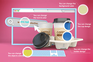 Coffee Cup Website Mockup