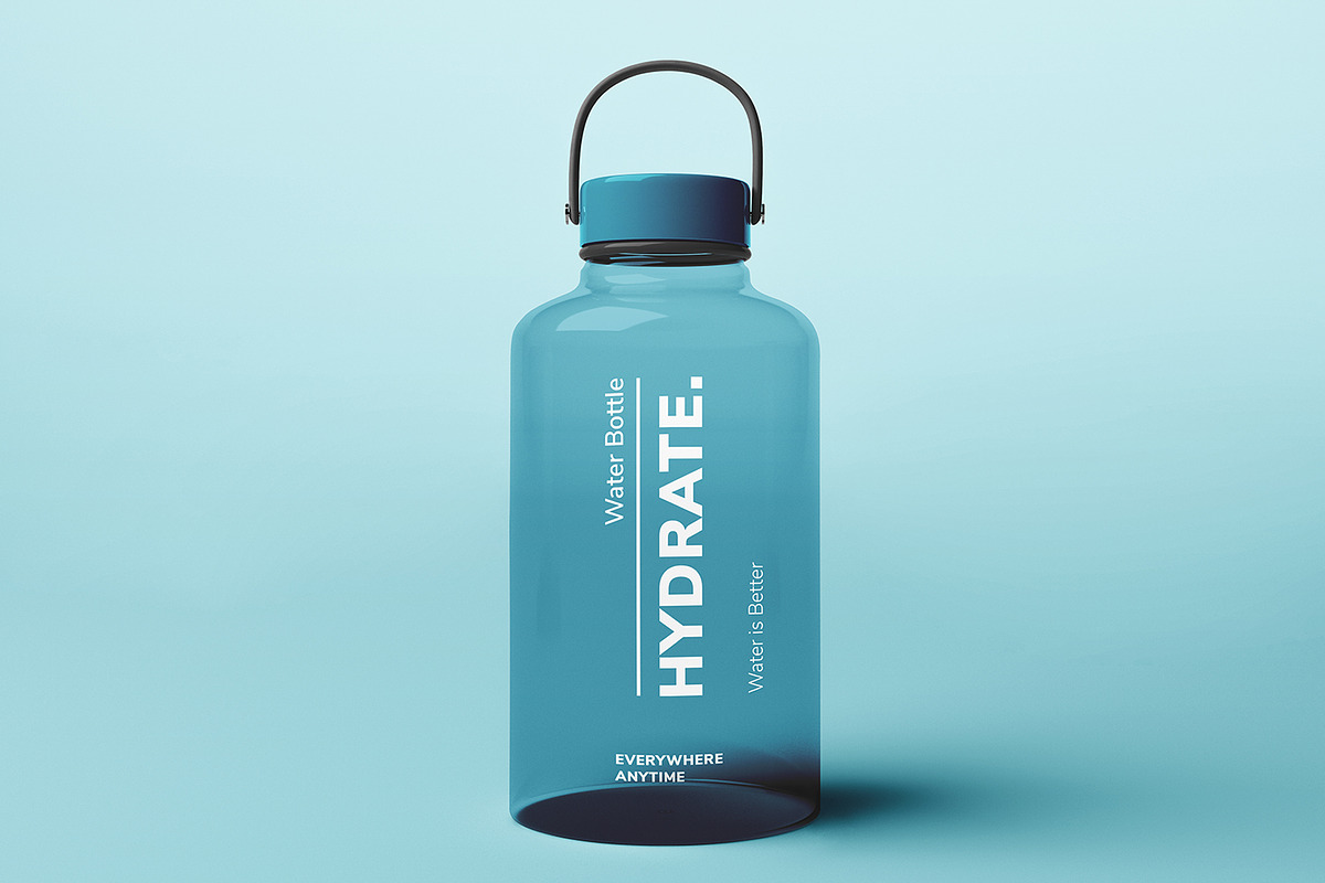 64 OZ Water Bottle Mockup Set, a Packaging Mockup by Mirachma Project (Photo 7 of 9)