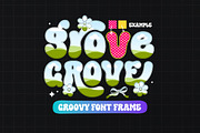 Grove Groovy Canva Font Frames, a Design Template by Jozoor (Thumbnail 1 of 5)