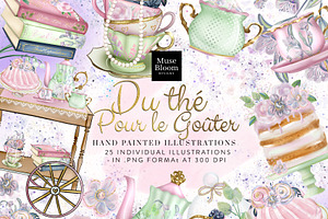 English Tea Time Party Illustrations