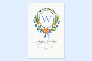 Watercolor Holiday Clipart - Citrus