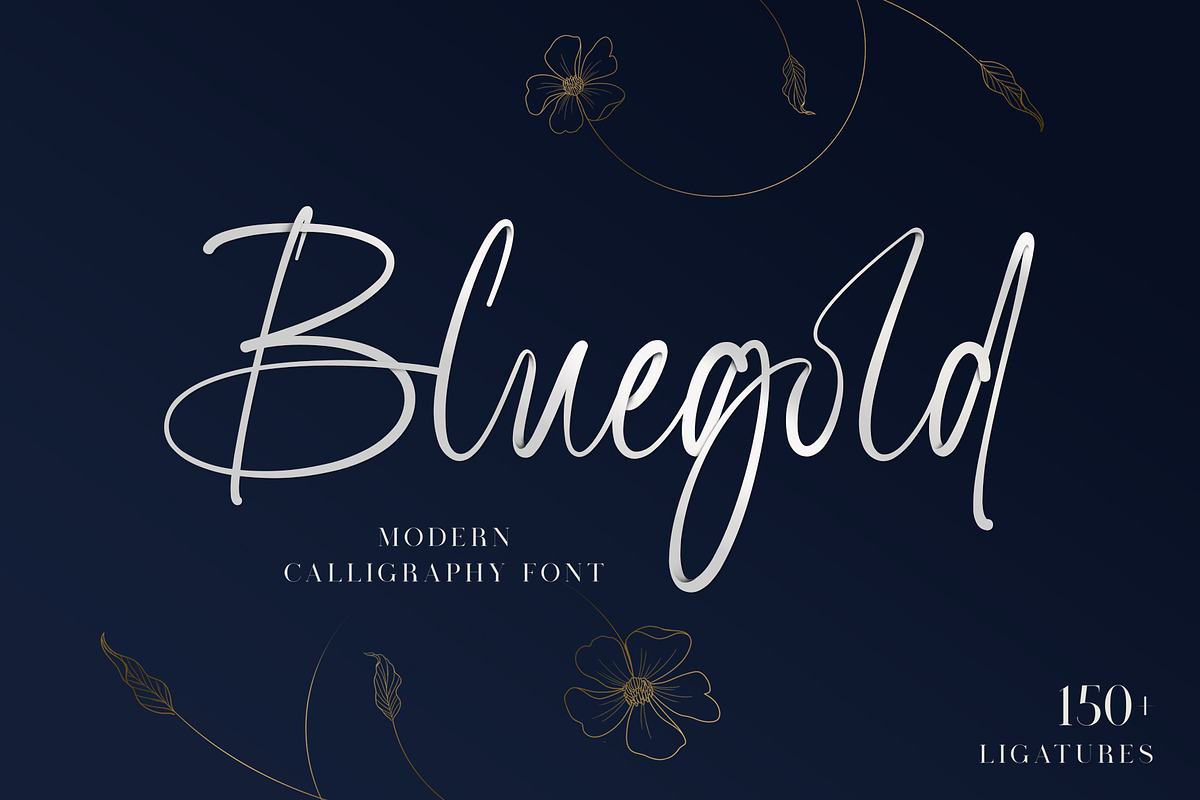 Bluegold | Modern Calligraphy, a Handwritten Font by Lemonthe ...